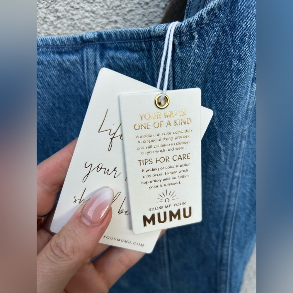 Show Me Your Mumu Prim Midi Dress in Windy Indigo New with Tags! - Picture 5 of 8